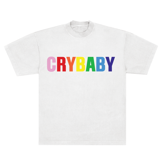 CRYBABY RAINBOW HUMAN TEE - WHITE